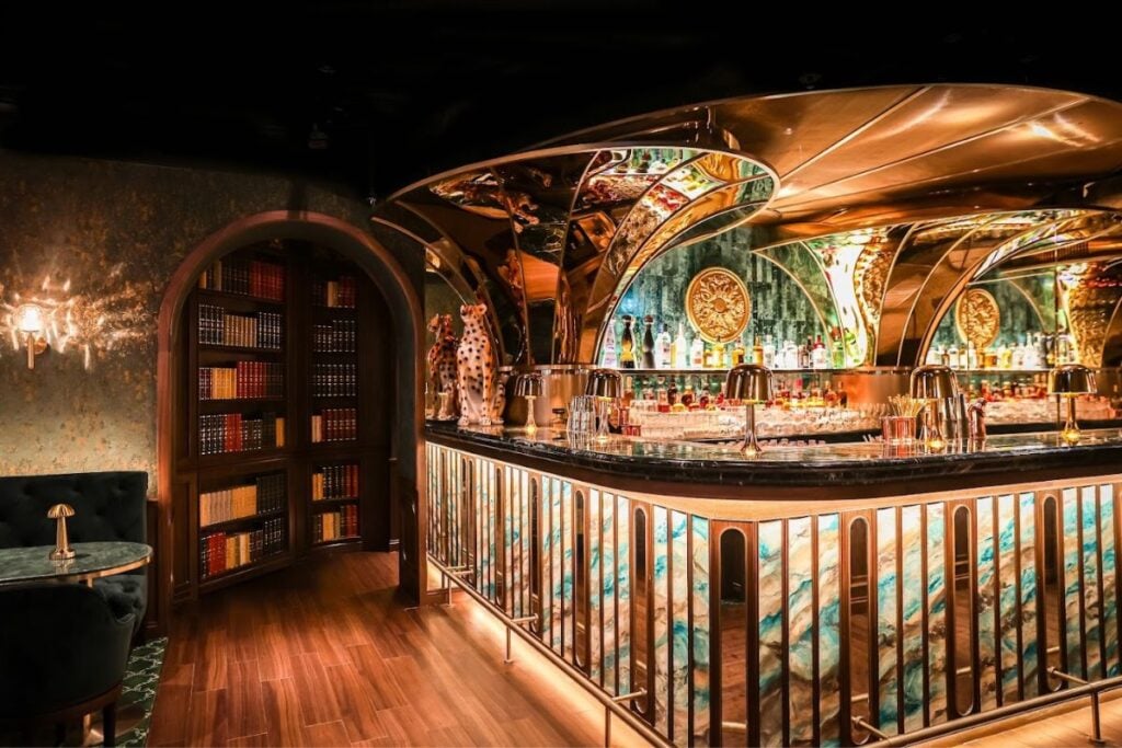 the best bars in wan chai interior shot of The Stage bar Sophie Loren House