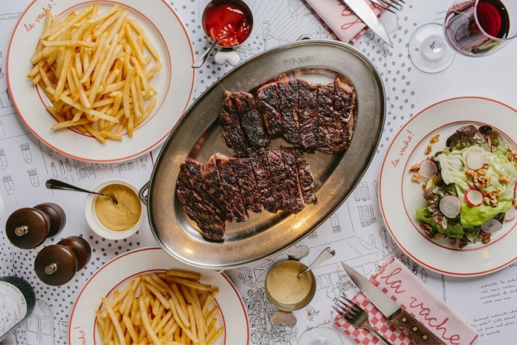 best steak frites in Hong Kong La Vache!